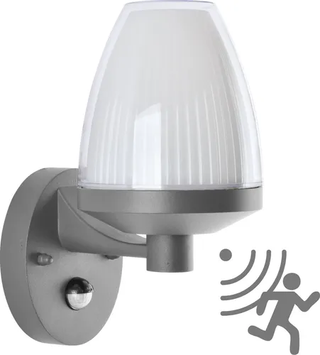 Außenwandleuchte RD1901A1 mit Bewegungsmelder - Moderne Wandlampe für den Außenbereich, IP44 wetterfest und mit 110° Bewegungsmelder für erhöhte Sicherheit. Flexibel durch E27-Fassung für energieeffiziente LED-Leuchtmittel.