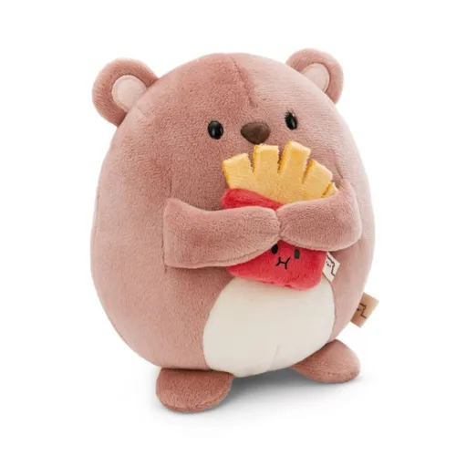 NICI Kuscheltier Bär Nomo mit Pommes 16cm - kuschelweicher Plüschbär, ideal zum Kuscheln und Sammeln in hübscher Geschenkbox