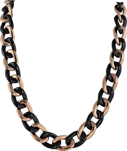 Produktbild Amello Edelstahlkette Panzer Halskette schwarz 50cm