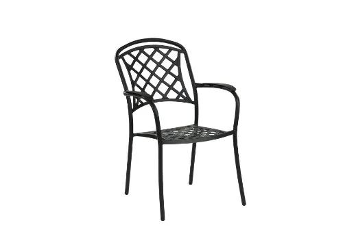 Inko Stapelsessel Capri Aluguss Sessel Bronze in schwarz von Inko
