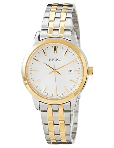 Seiko SUR410P1 Conceptual Series Damenuhr 30mm - Elegante Bicolor Uhr - Damenuhr mit präzisem Quarzwerk, wasserdicht bis 5 ATM und elegantem Edelstahlarmband in Gold/Silber. Ideal für jeden Anlass!