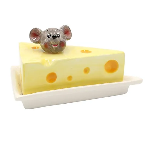 Dekohelden24 Butterglocke Keramik - Stilvoller Käse- und Butterbehälter - Elegante Keramik Butterdose, ideal zum Frischhalten von Butter und Käse, verleiht Ihrer Küche einen Hauch von Stil.