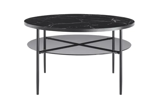 Couchtisch SALESFEVER, Schwarz, Marmoroptik