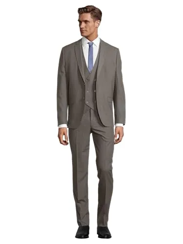 Steffen Klein Herren Business Anzug 3-teilig mit Weste in beige von Steffen Klein