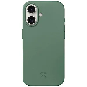 WOODCESSORIES Bio Case Handy-Cover für Apple iPhone 16 - Grün - Handytasche mit MagSafe Funktion, 100% schadstofffrei und nachhaltig. Perfekter Schutz und stilvolles Design für Ihr Apple iPhone 16.