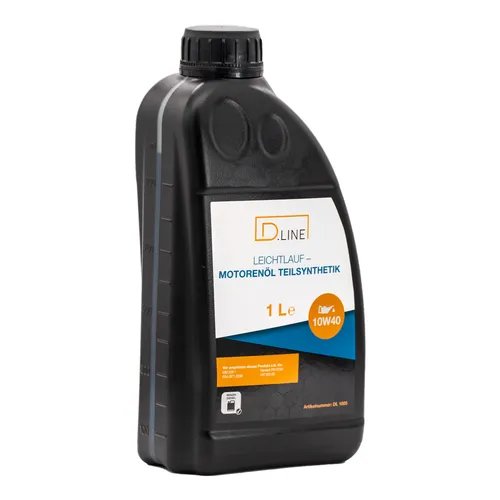D.LINE Motorenöl 10W-40 SAE Leichtlauf Teilsynthetik 1 Liter Flasche (DL 1005)