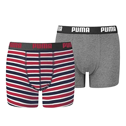 Puma Herren Basic Boxer Printed Stripes 2p, Ribbon Red, 176 EU