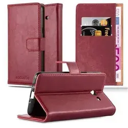 Cadorabo Hülle für Samsung Galaxy J5 2017 US Version Schutzhülle in Rot Handyhülle Book Tasche Case Etui Luxury