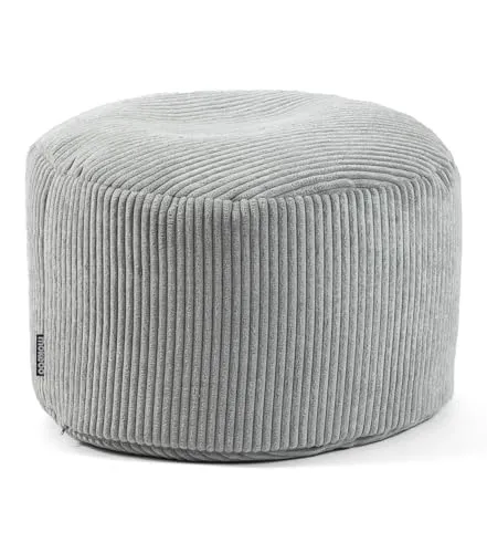 mokebo® Pouf 'Der Faule Lenz' - Kuscheliger Hocker aus Cord - Stilvolle Hocker, hergestellt in Deutschland aus hochwertigem Cord, ultraweich und anpassungsfähig dank EPS-Perlen Füllung – ideal als Fußhocker oder Sitzkissen für jeden Raum.
