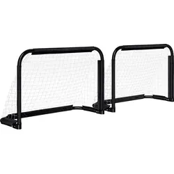 HOMCOM Fußballtor 2er Set Klappbar 90x36x60 cm - Fußballtore für Garten, faltbares Design für einfachen Transport und Lagerung. Ideal für Spieler jeden Alters zur Verbesserung von Schusstechnik und Teamgeist.