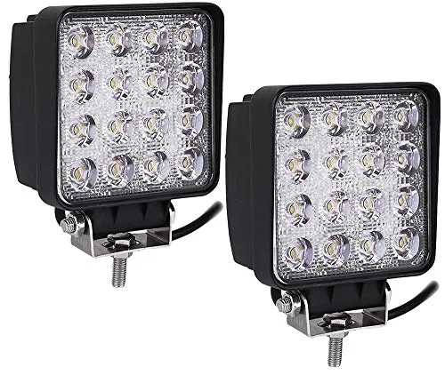 2pcs 48W LED Scheinwerfer Flutlicht Rückfahrscheinwerfer IP67 Wasserdicht Arbeitsscheinwerfer 12V 24V