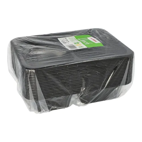 PROPAC PAPSTAR Mehrweg-Menüschalen schwarz 96554