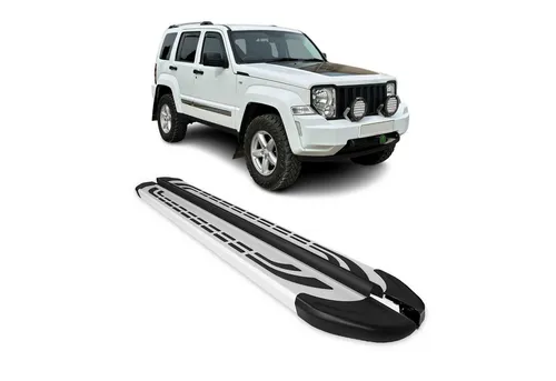 OMAC Kfz-Schmutzfänger Trittbretter für Jeep Cherokee 2008-2012, Aluminium, Rutschfest, 2-tlg. - Hochwertige Trittbretter aus Aluminium für Jeep Cherokee, ideal zur Unterstützung beim Ein- und Aussteigen. Rutschfestes Design sorgt für Sicherheit und schützt die Karosserie vor Schäden.