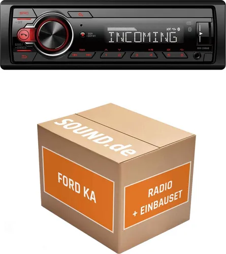 Pioneer MVH330DAB Autoradio Einbaupaket für Ford Ka Typ RBT | Bluetooth