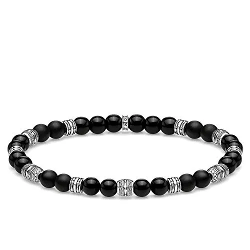 Thomas Sabo Unisex Armband Talisman schwarz 925 Sterling Silber A1924-704-11 - Elegantes Armband aus 925er Sterlingsilber, ideal als individuelles Geschenk für besondere Anlässe. Zeitloses Design für Damen und Herren, perfekt kombinierbar mit anderen Schmuckstücken.