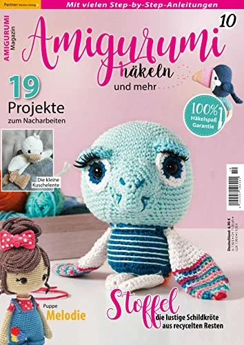 AMIGURUMI - Magazin 10/2023 19 Projekte zum Nacharbeiten Stoffel die Schildkröte