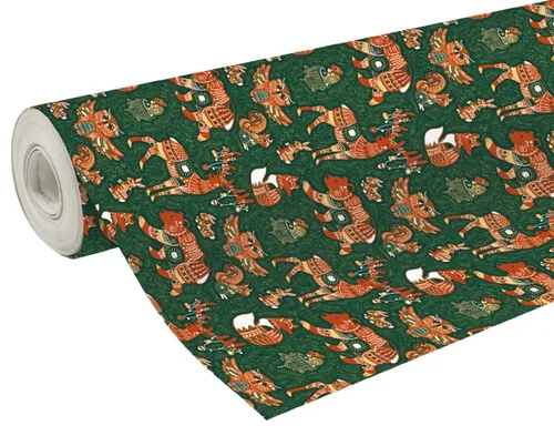 Clairefontaine Weihnachts-Geschenkpapier 'Forest' in grün von Clairefontaine
