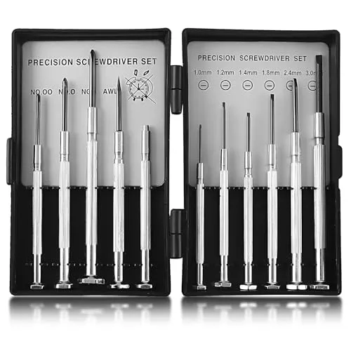 GZEINB 11 in 1 Mini Feinmechaniker Schraubendreher Set, Uhrmacherwerkzeug Set, Eyeglass und Uhrmacher Repair Kleine Schraubenzieher Präzisionsschraubendreher