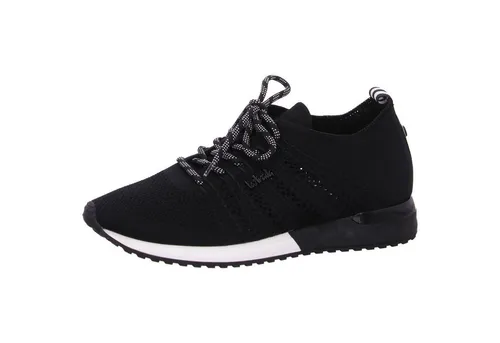 La Strada Damen Sneaker Textil Schwarz - Stylischer Low Sneaker aus luftigem Textil mit rutschhemmender Laufsohle und herausnehmbarer Innensohle für individuellen Komfort. Ideal für lässige Freizeitlooks!