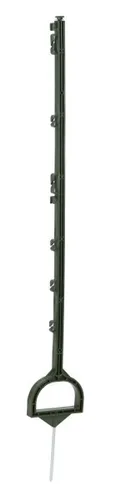 Produktbild Kerbl Vollkunststoffpfahl mit Steigbügeltritt 114 cm grün 5 Stück