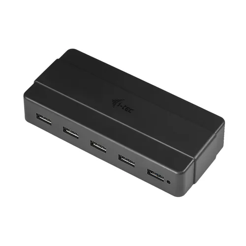 I-TEC USB-A Advance Charging Hub 7 Port - Adapter mit 7 Ports und Netzteil, ideal für gleichzeitiges Laden mehrerer Geräte, perfekt für Zuhause oder im Büro.