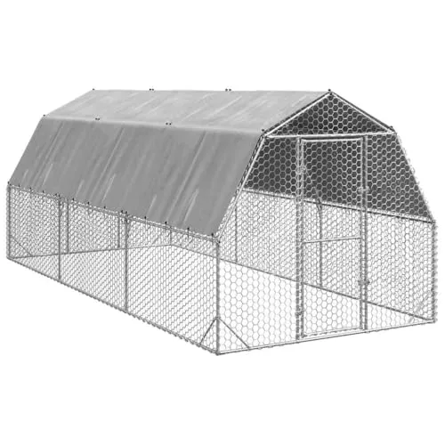 vidaXL Hühnerstall mit Dach 2,5x6x2,25 m