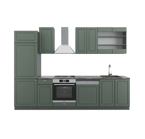 Vicco Küchenzeile Fame-Line Landhaus 300 cm in grün von Vicco