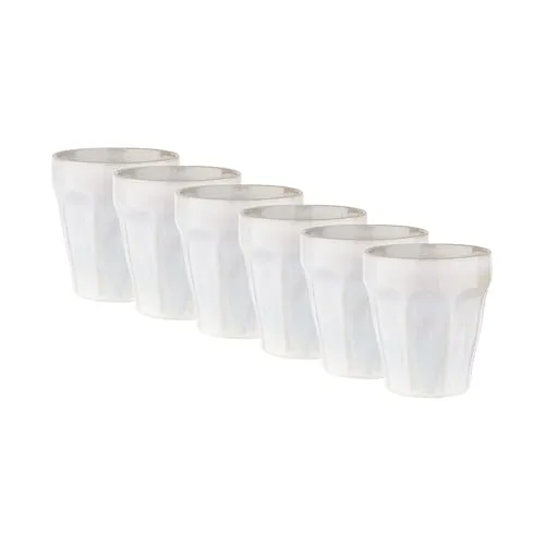 BUTLERS Set 6x Kaffeetassen 250ml Porzellan -BERGAMO- Tee- und Kaffeebecher | Cappuccino Kaffee Tassen in Boho Landhaus Stil | Unikat mit Farbverläufen | Spülmaschinen- und mikrowellenfest