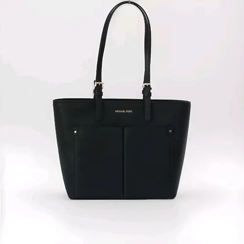 MICHAEL KORS JET SET TRAVEL TASCHE SHOPPER MD DOUBLE POCKET TOTE SCHWARZ NEU