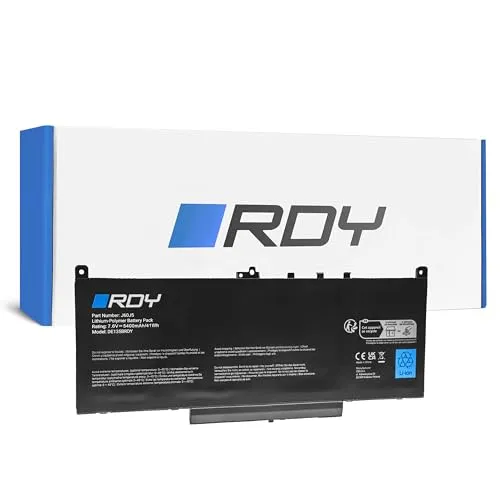 RDY Laptop Akku J60J5 MC34Y J6OJ5 242WD 0MC34Y 1W2Y2 01W2Y2 Notebook Batterie für Dell Latitude E7270 Dell Latitude E7470 (Kapazität: 5400 mAh 7.4V/7.6V)