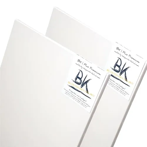 BK BILDERRAHMEN KOLMER 2 B.K. Plus LEINWÄNDE AUF KEILRAHMEN 70x100 cm | Premium Malgrund, malfertig, 100% Baumwolle mehrfach grundiert