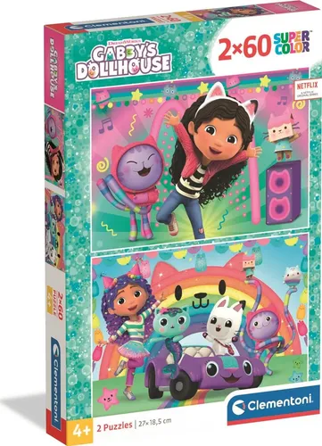 CLE puzzle 2x60 SuperKolor Gabby_s Dollhouse 24819 Clementoni 8005125248193