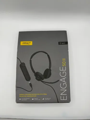 Jabra Engage 50 II - Schnurgebundenes Stereo-Headset - Zertifiziert für MS Teams und kompatibel mit allen Plattformen, bietet das Jabra Engage 50 II eine herausragende Geräuschunterdrückung dank der 3-Mic-Technologie.