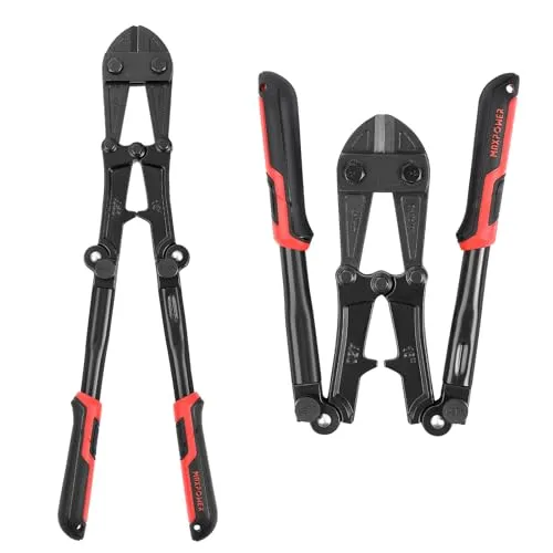 MAXPOWER Bolzenschneider 450 mm Cr-Mo Schneidleistung 6mm, Bolzenschere klappbar mit gehärteten Backen, Schneiden von Bolzen, Stiften, Drähte
