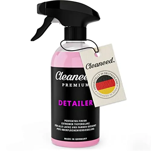 Cleaneed Premium Detailer zur Lackschnellversiegelung und Trockenwäsche – Made in Germany – Carnauba Wachs mit extra starkem Glanz - Wax