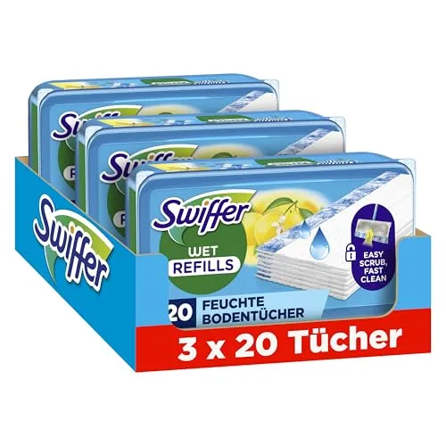 Swiffer Wet Wischtücher Nachfüllpack 60er Komfort Pack 3x20 Tücher