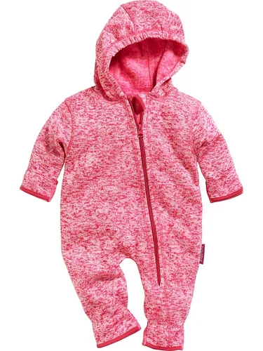 Playshoes Fleece-Overall Unisex Kinder Jumpsuit, pink Strickfleece, 74 - Overalls für Baby-Mädchen, warmer und atmungsaktiver Fleece-Overall mit langem Reißverschluss für einfaches An- und Ausziehen sowie praktischen umklappbaren Abschlüssen.