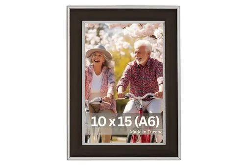 Victor (Zenith) Bilderrahmen Monet, Bilderrahmen Braun Silber 10x15 cm (A6), Bilderrahmen Art Deco