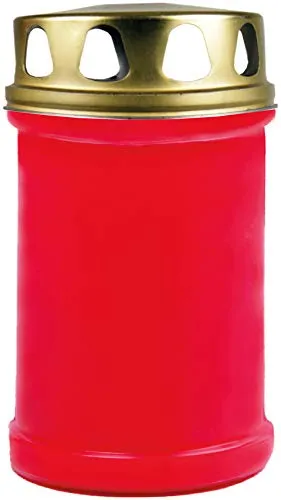 HS Candle Grabkerze in Rot ca. 48h Brenndauer