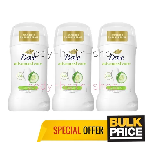 Dove Women Cucumber Stick Deodorant Clean Fresh Scent 72H Advanced Care 3er Pack