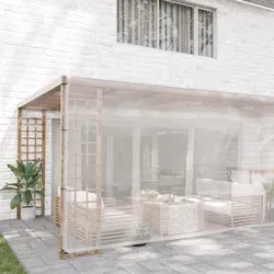 vidaXL Transparente Plane mit Ösen 6x6 m - Abdeckplanen aus strapazierfähigem Polyethylen, wasserfest und vielseitig einsetzbar, ideal zum Schutz von Gartenmöbeln und mehr.