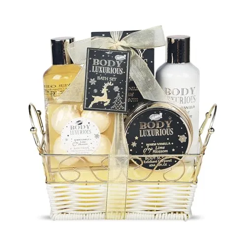 GLOSS ! Bade-Set BODY LUXURIOUS GOLD – Beauty-Set für Frauen – Wellness-Produkte – Originelles Geschenk für Frauen, Geburtstag, Weihnachten, Lehrerin, Valentinstag, Muttertag - PANIER