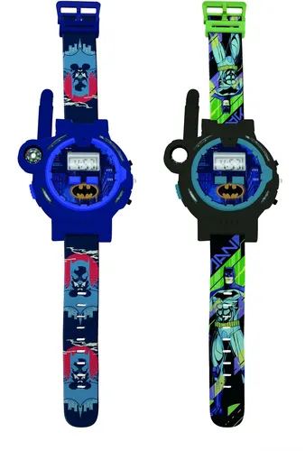 Lexibook Batman Walkie-Talkie-Uhren, 2 Stück - Funkgeräte für Kinder mit bis zu 200m Reichweite, integrierter Taschenlampe und Kompass für spannende Abenteuer!