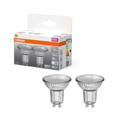 Doppelpack GU10 OSRAM LED STAR PAR16 Lampen 36° Abstrahlwinkel 3,7W wie 50W