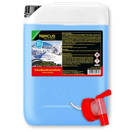 ABACUS® Scheibenfrostschutz -20 C, Scheibenfrostschutz gebrauchsfertig, Frostschutzmittel Scheibenwaschanlage – Scheibenfrostschutz gebrauchsfertig mit Auslaufhahn 25 L (1226.25a)