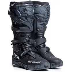 TCX Comp Evo 2 Michelin Motocross Stiefel - schwarz-grau, Größe 42 - Motorradstiefel mit ergonomischem Fußbett und Michelin® Hybrid MX Gummilaufsohle für optimale Traktion und Stabilität auf jedem Untergrund.