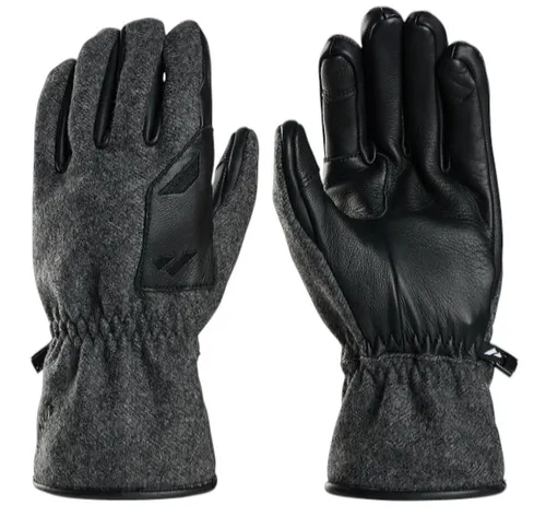 Zanier Handschuhe Austrian Loden Glove - touchscreenfreundlich, anthrazitgrau - Funktionale Handschuhe für Skitourengeher aus original österreichischem Loden und Ziegenleder, ideal für Bergtouren und Stadtbummel. Mit TOUCH-Funktion für die Smartphone-Bedienung.