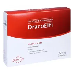 Dracoelfi elast.Fixierbinde 4 cmx4 m gekreppt 20 St