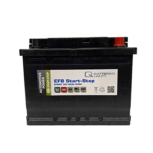 Q-Batteries Start-Stop EFB Autobatterie EFB60 12V 60Ah 520A