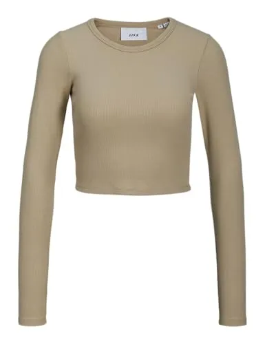 JACK & JONES Damen JXFELINE STR LS Rib Tee JRS NOOS Langarmshirt, Incense, XS